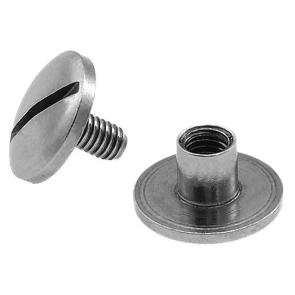 Slotted Chicago Screw Rivet M3 Plastic Male Female Screw Brass Slotted Chicago Book Bindi Belt Screw