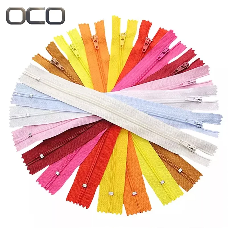 OCO 25 Color auto lock zipper 3# nylon zipper 48 hours fast delivery stock apparel sports zippers sewing