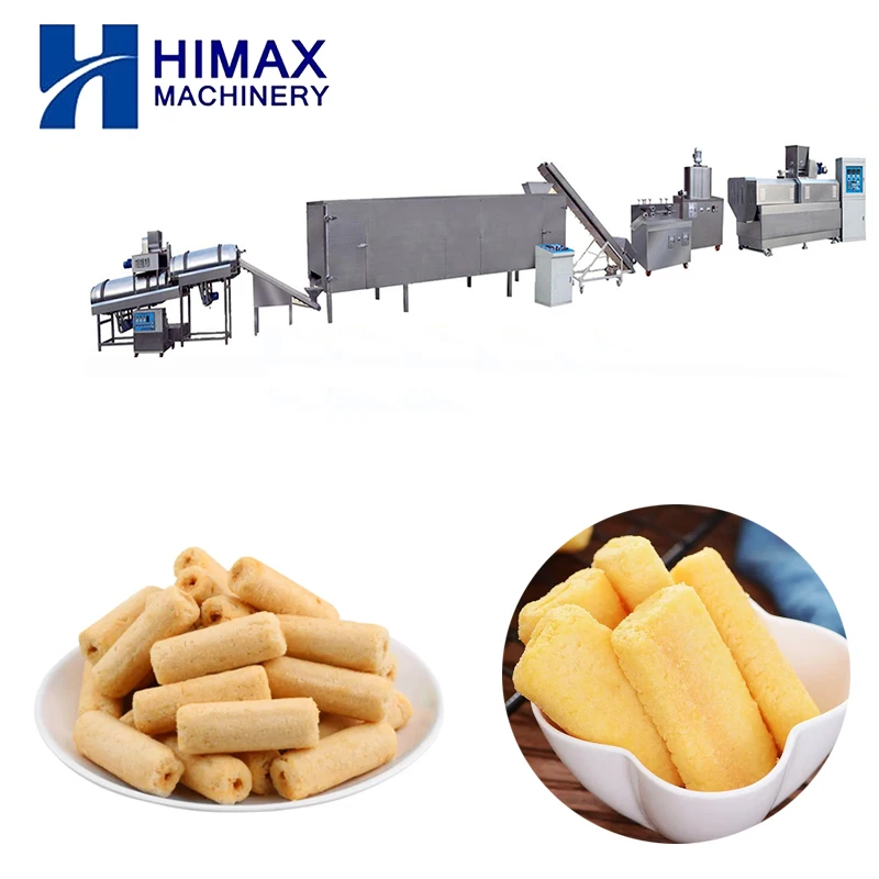 Core Filled Snack Food Production Line Double Screw Corn Puff Extruder Core Filled Snack Food Production Line