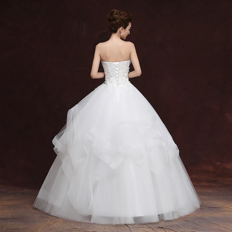 Hot sale popular creative deluxe luxury natural breathable bridal wedding ball dresses