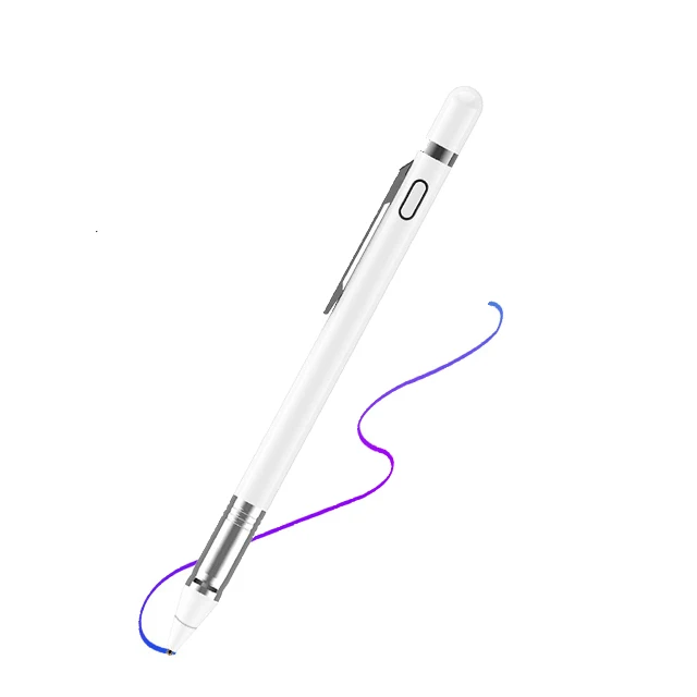 KC Certificates Active Stylus for iPhone Tablet Smartphone with Pen Clip Apple Pencil 2 High Pressure for Drawing Signature