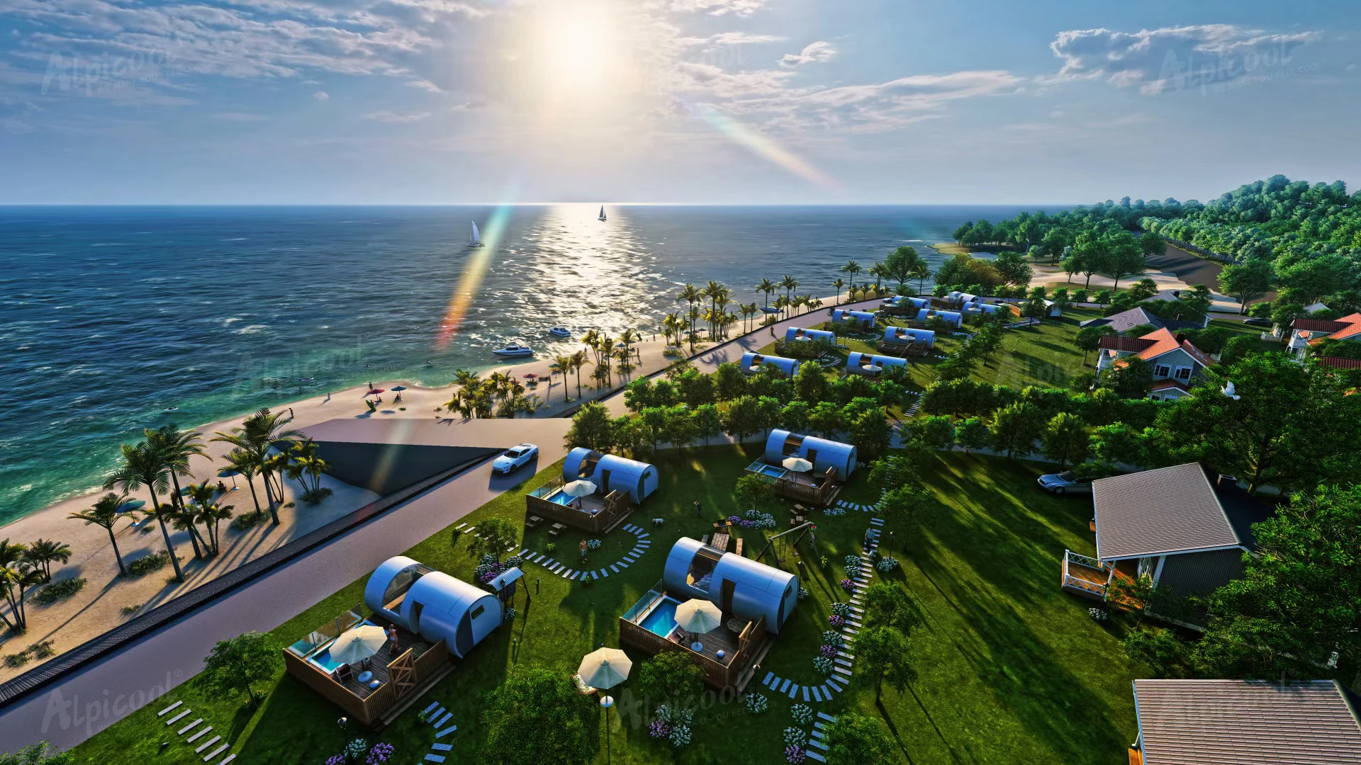 O5 glamping tiny house portable camping luxury modern modular easy assemble prefab house