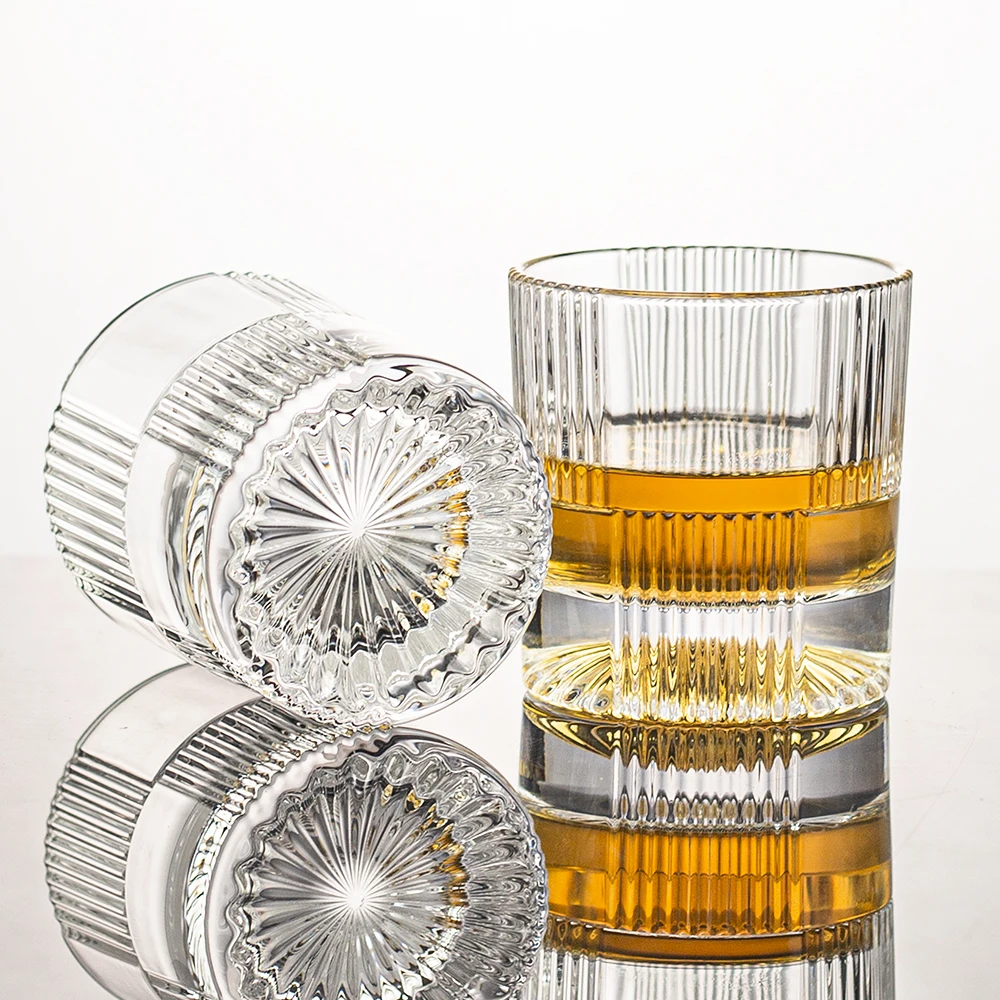 Factory Wholesale Old Fashioned Whiskey Tumblers Bar Glasses 10 Oz Rocks Barware For Drinking Whisky Rum Vodka Liquor Bourbon