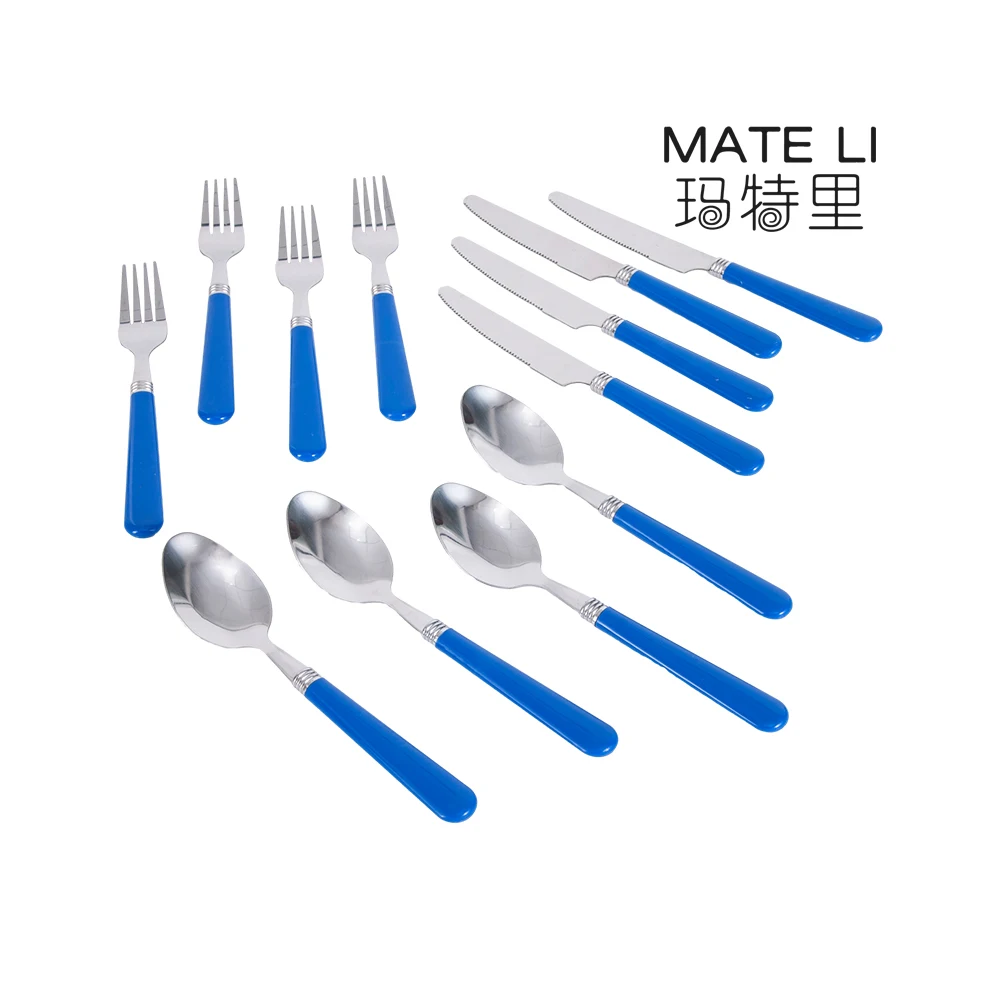 Camping Deluxe 24-Piece Enamel Mug Bowl Plate Dish Tableware Set Picnic Enamel Tableware Set for Family