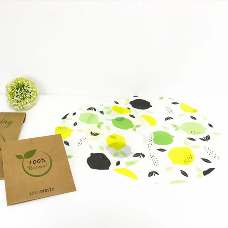 Natural eco friendly reusable Kitchen Custom Storage Beeswax Food Wraps