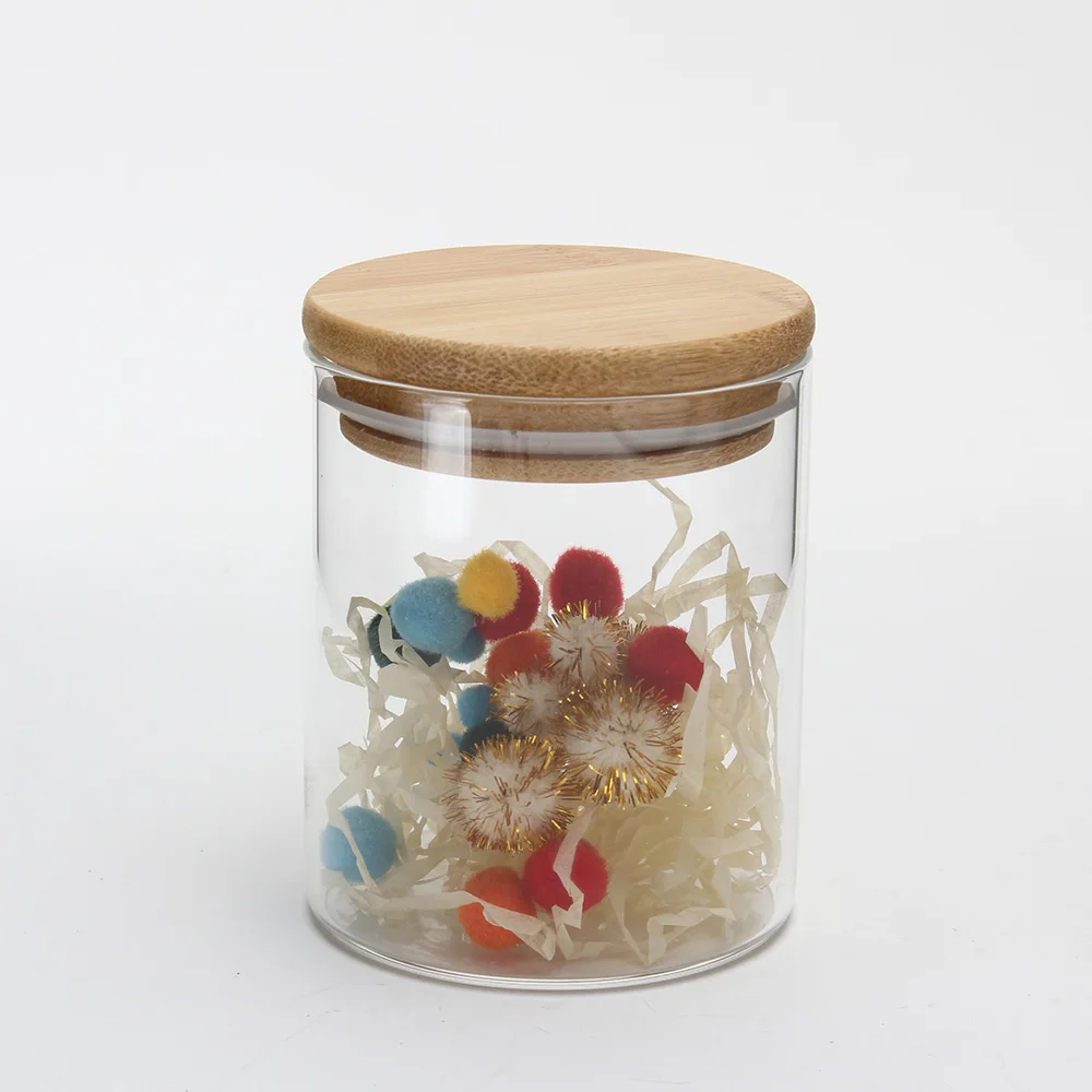 Custom Large Country Style Kitchen Food Spice High Borosilicate Glass Container Storage Jars With Lids Eco-friendly