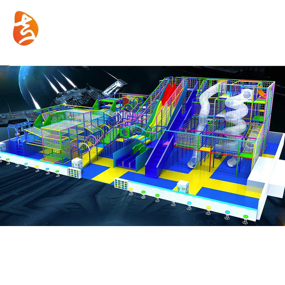 2022 New design amusement park kids soft play equipment indoor playground with Rope Course
