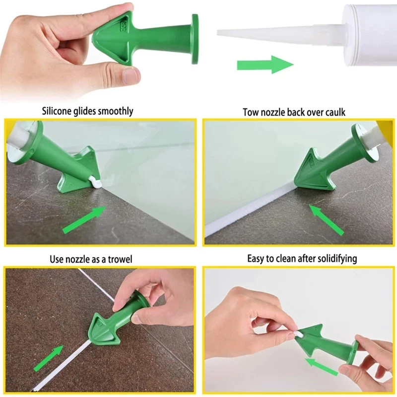 JNZ 3-in-1 Metal Tile Beauty Head Hook Knife Scraper Scraper Silicone Sealant Polishing Tool Kit