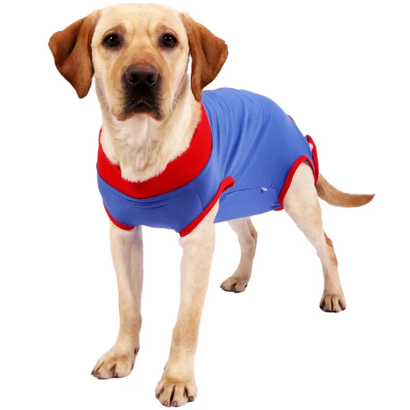 Pet Recovery Suit Dog Surgery Sterilization Service Cotton Recovery Clothes For Cats Dogs Pets With Zipper