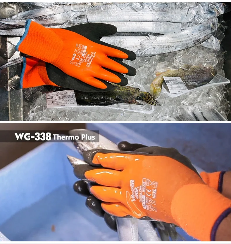 
Wonder Grip WG-338 Thermo Plus Coldproof Waterproof Latex Safety Work Warm Winter Gloves 