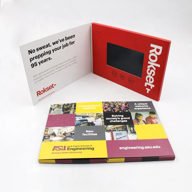 Chinese factory homemade lcd screen digital tft screen diy customized video box card book brochure 7 10 inch