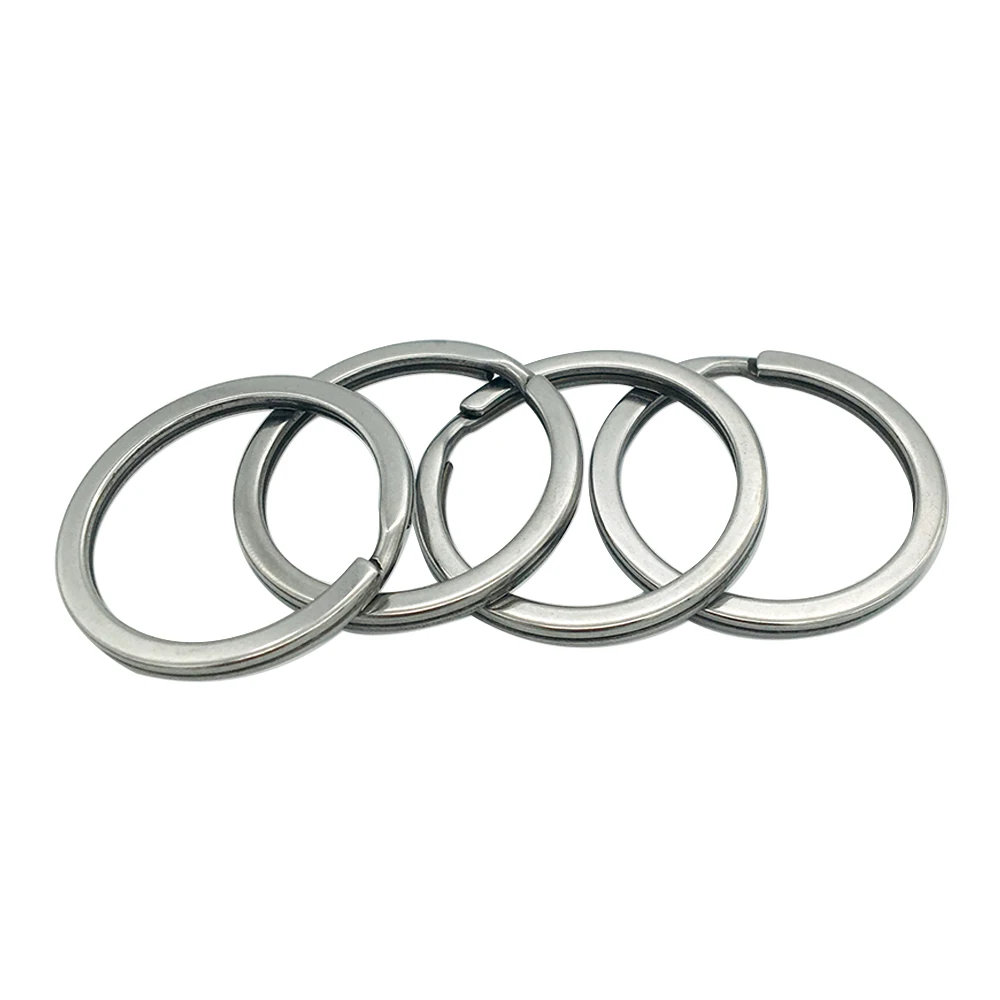 Stainless Diameter 28mm Flat Circular Keyring
