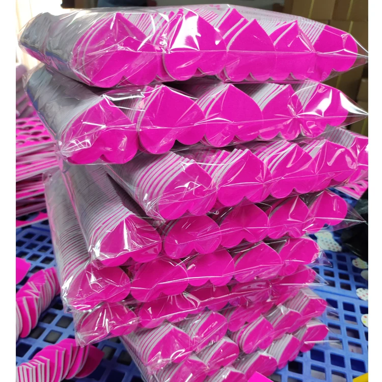 Heart shape double side pink color nail file