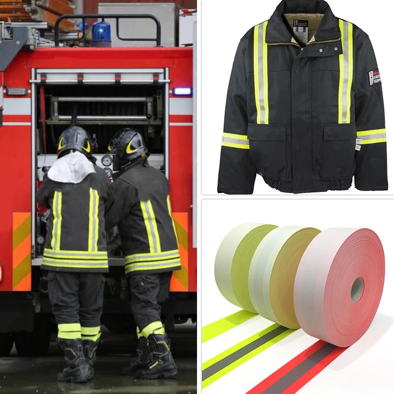 YouGuang Yellow/Orange Cotton Flame Retardant Warning Safety Tape Reflective Material Product Reflective Fire Retardant Fabric