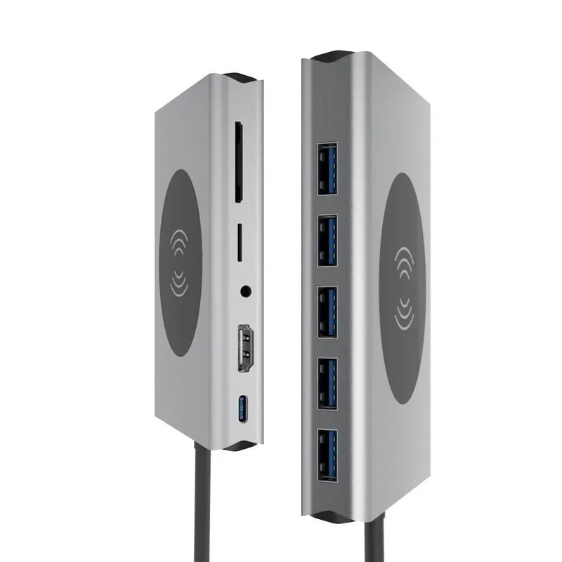 Концентратор Type c для Macbook 13 в 1 с 5 портами USB 3 0 HDMI VGA Gigabit Ethernet аудио SD TF кардридер PD и Беспроводная