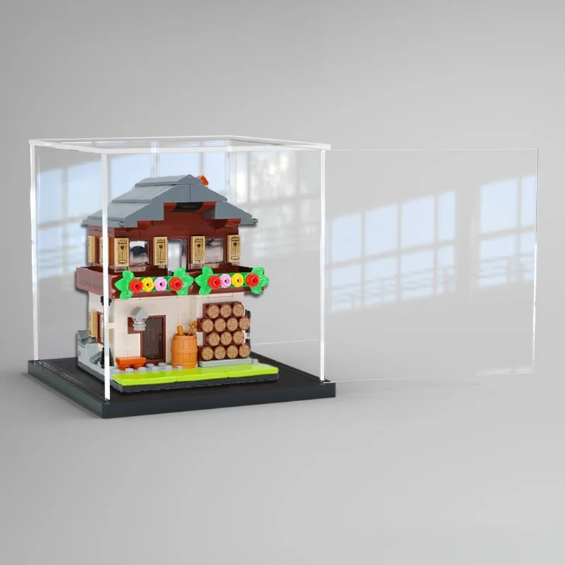 Openable Clear Acrylic Display Case Box, Versatile Collectibles Display Dustproof Showcase with Thickening Base