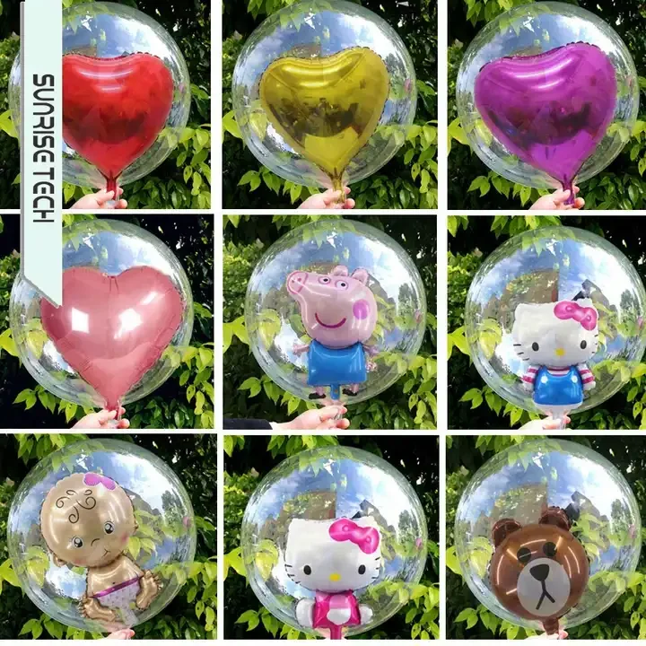 Wholesale Bobo Balloon 18/20/24/inch Holiday Party Light Bobo Balloon Led with Helium Birthday Balloons for Decoration