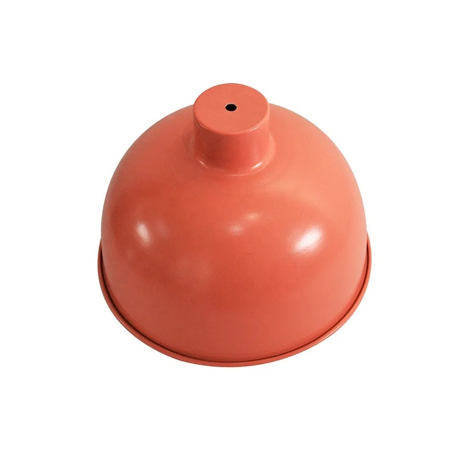 Custom metal spinning powder coating parabolic orange lamp shade cover