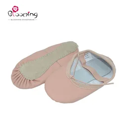 Wholesale children full suede sole leather ballet dance shoes