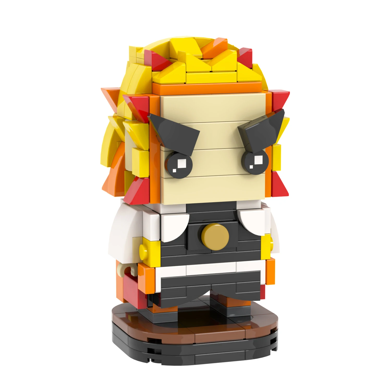 MOC1170 DemonSlayeres Rengoku Kyoujurou 197Pcs Anime Character Action Jutuetes Building Blocks Educational Toys Kids Friend Gift