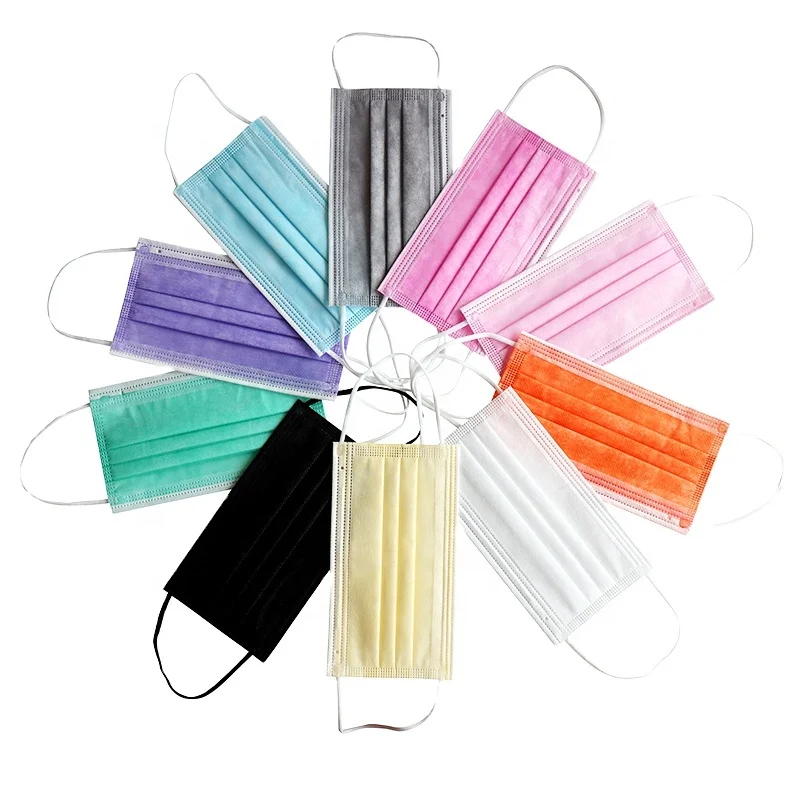 Many color  Disposable non woven Face Masks