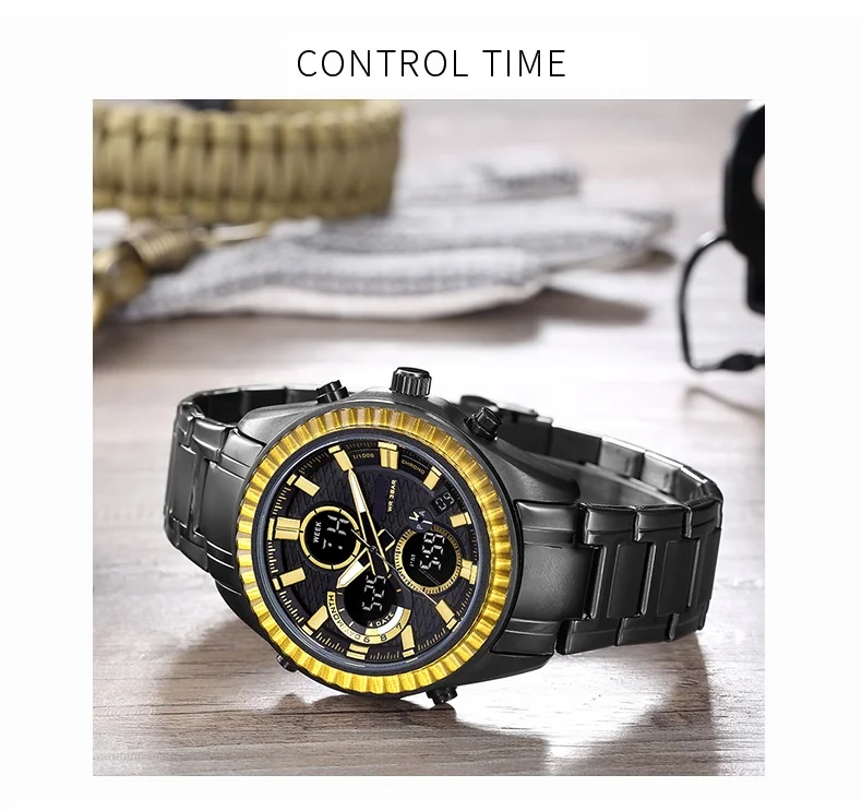 
Blue digital watches 50 meters water resistant watches mens stainless steel men wrist watches 