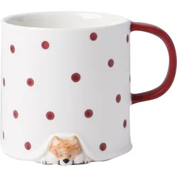Creative Shiba Inu ceramic coffee mug cute hand painted dog mug