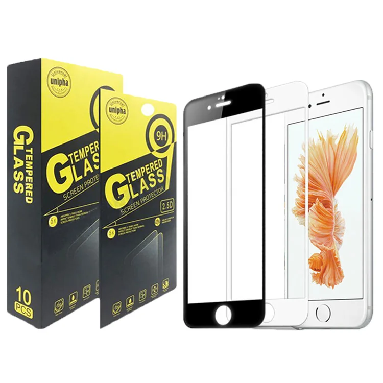 Full Cover Color Tempered Glass Screen protector 9H 2.5D For iphone14 13 12 11 Pro  X Xr Xs Max J3 J7 prime aristo 2 K20