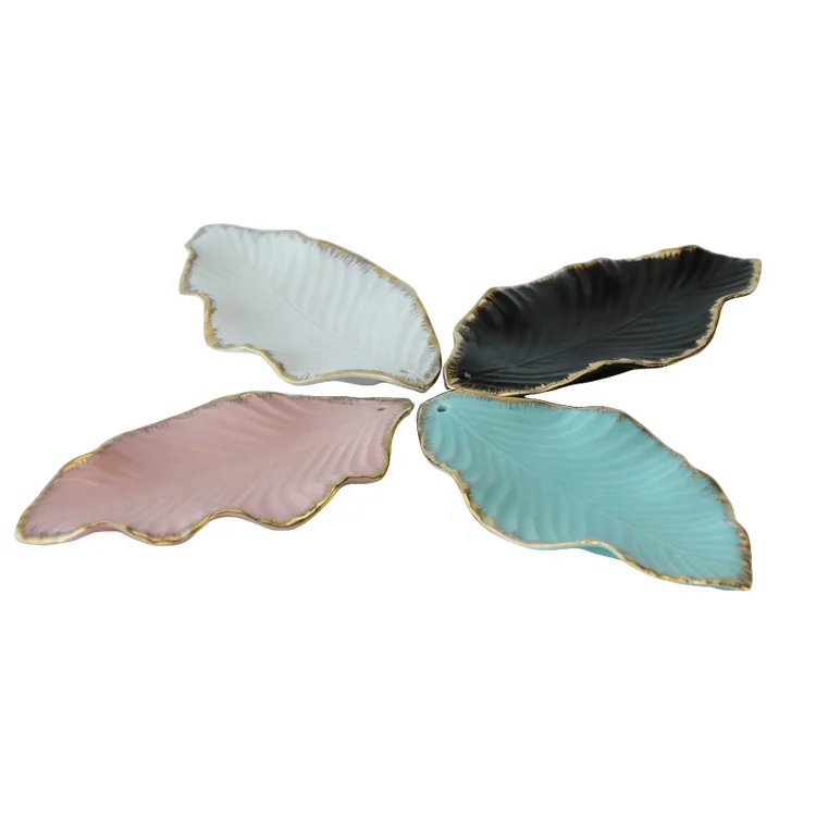Factory Supply Custom Color Leaf Shape Home Decorative Unique Ceramic Incense Stand & Incense Holder