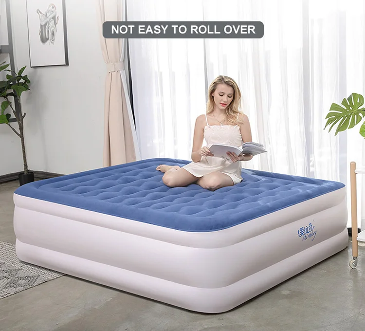 Mirakey Queen Size 18inch PVC And Flock Coating With Built In Pump Air Bed Mattress