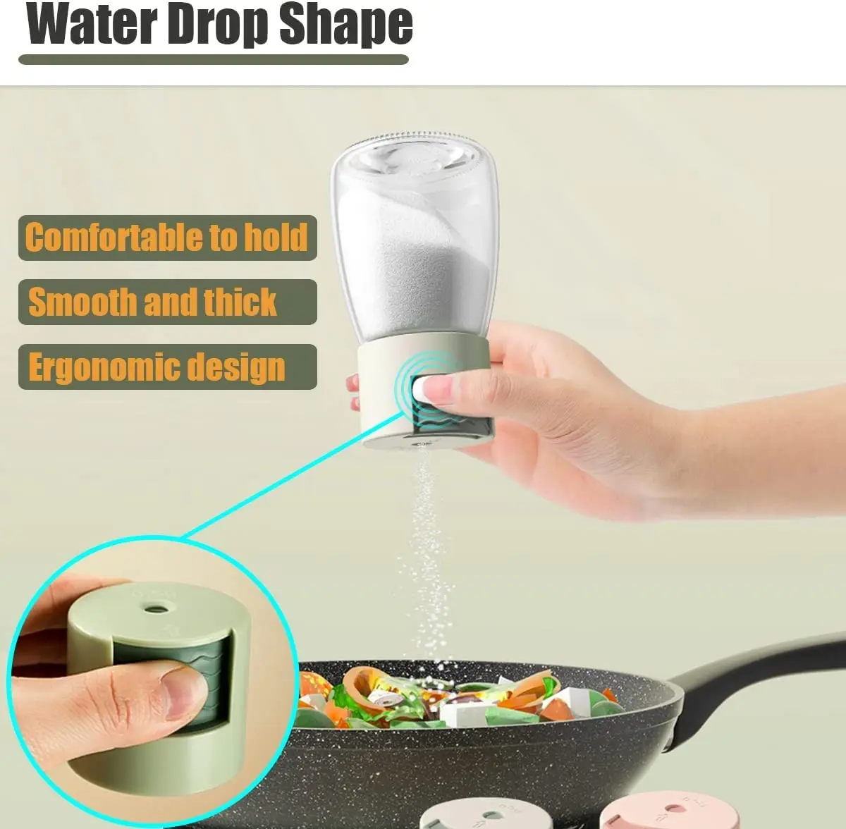 Salt Output 0.5g/time Seal Pot Seasoning Ration Bottle Control Spice Dispenser Glass Salt Shaker