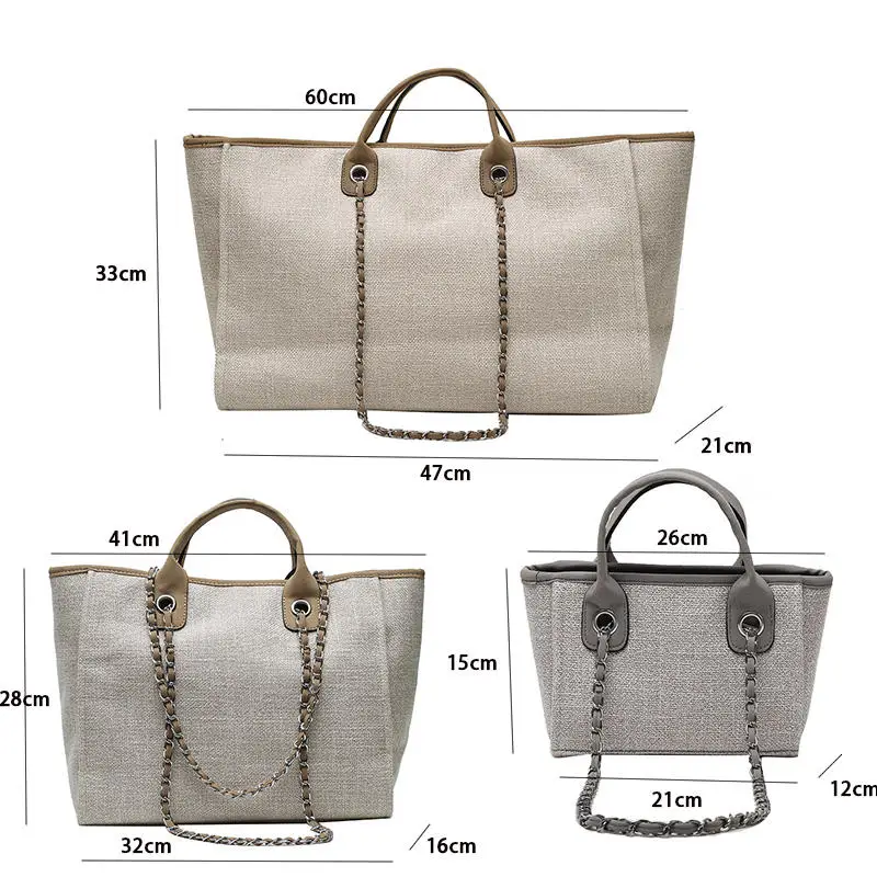 2024 Vintage tote hand bag Larger capacity cotton canvas tote bag women leisure outdoor shoulder bag handbag