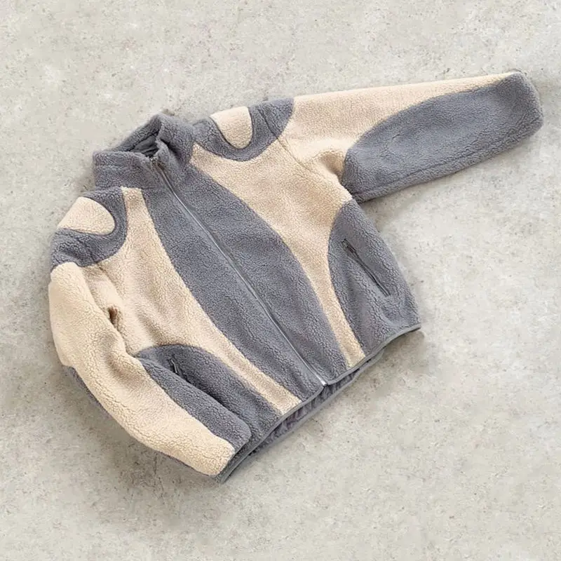 Garment Supplier OEM Custom Logo Winter Fleece Jacket Premium Zip Up Oversized Sherpa Fleece Jacket Men