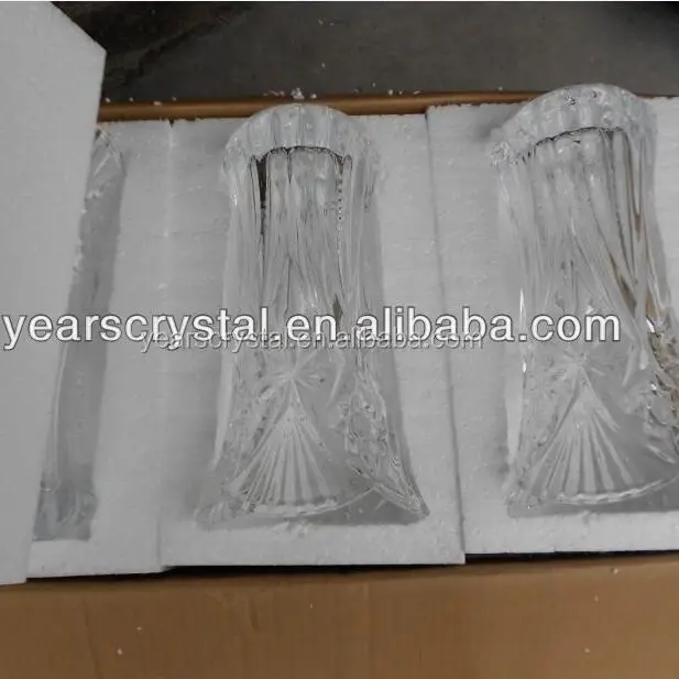 Hot Sales Flower Glass Vases Home Decoration 10 INCHES Tall Crystal Vases For Wedding Centerpieces