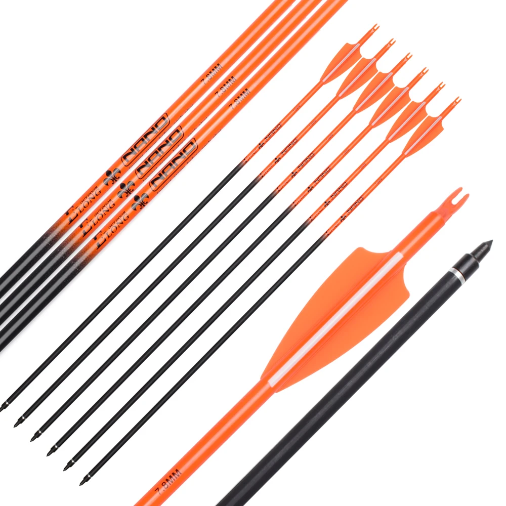 Elong Archery 7.8mm Rollfiberglass Arrows Bi-color High Quality Arrows For Outdoor Shooting Hunting