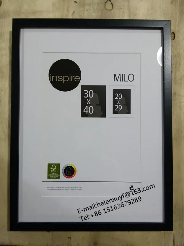 Wholesale Simple Classic Wood Table Top Wall Mounted A1 A2 A3 A4 Certificate MDF Wood Photo Frame for Poster