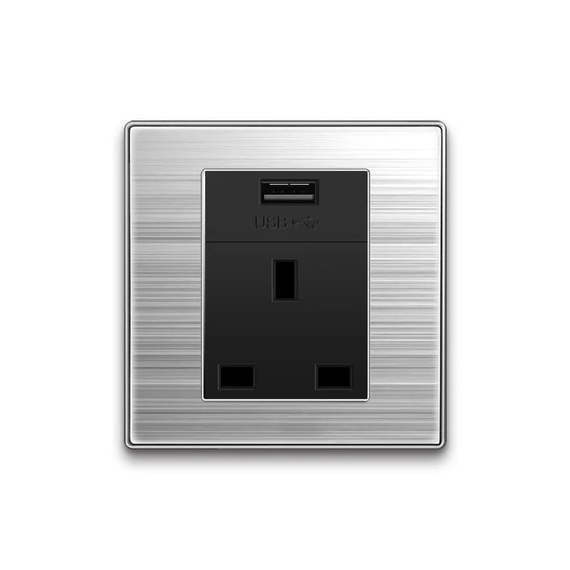 YINKA Stainless Steel 3 Gang 2 Way Push Light Electric Wall Switches UK 110V 16A 250V