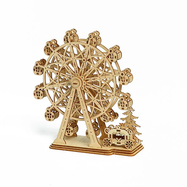 Hot New 3D Wooden Puzzle Ferris Wheel DIY Assembly Model Puzzle Toy