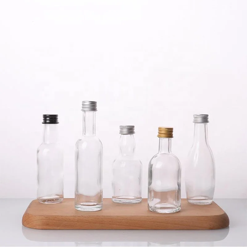 A Lot Of Styles 50ml Mini Miniature Liquor Glass Bottles With Caps / Corks For Whisky Vodka Brandy