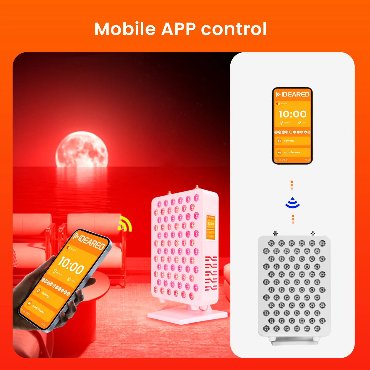 Latest Touch Screen 9 waves Red Light Therapy & Near Infrared Light & touch screen led light therapy device For Pain Relief