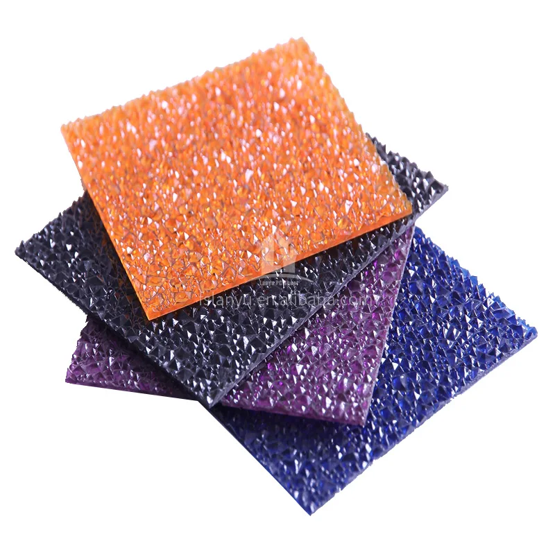 UV resistant 2mm colored embossed solid polycarbonate plastic roofing sheet of price