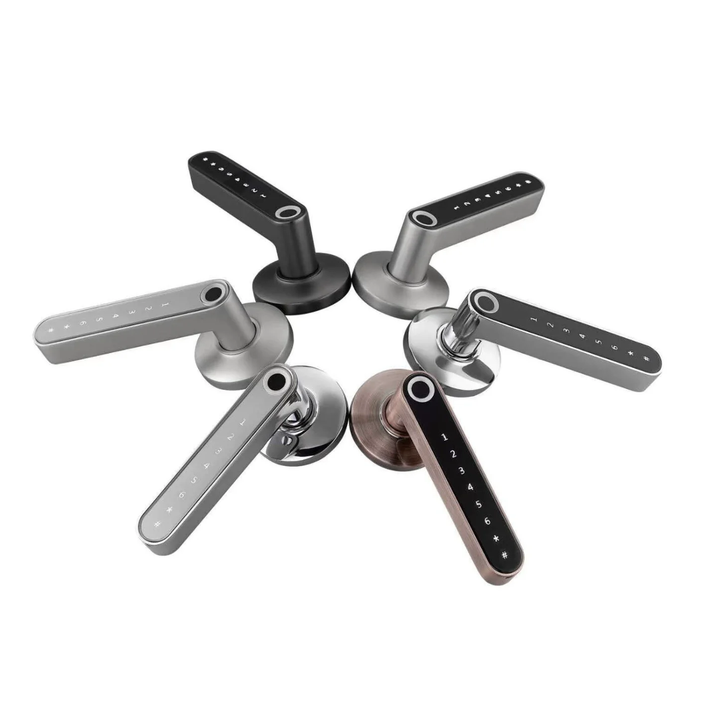 Smart TTlock fingerprint lock tuya APP control password card unlock digital door locks