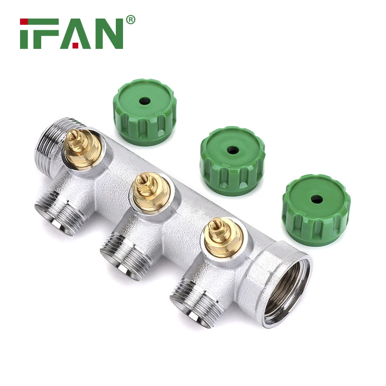 High Quality Plumbing Accessories Floor Heating Manifold 2/3/4/5/6 Way Brass Pex Manifold