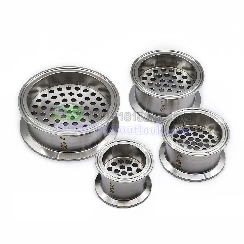 Stainless Steel Tri Clamp Filter Plate High Pressure Sanitary Fitting with 6mm Holes