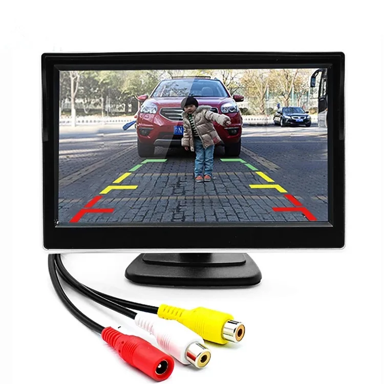 Best Quality 5inch 800*480 2AV Mini Car Monitor 12V-24V For Car Rearview