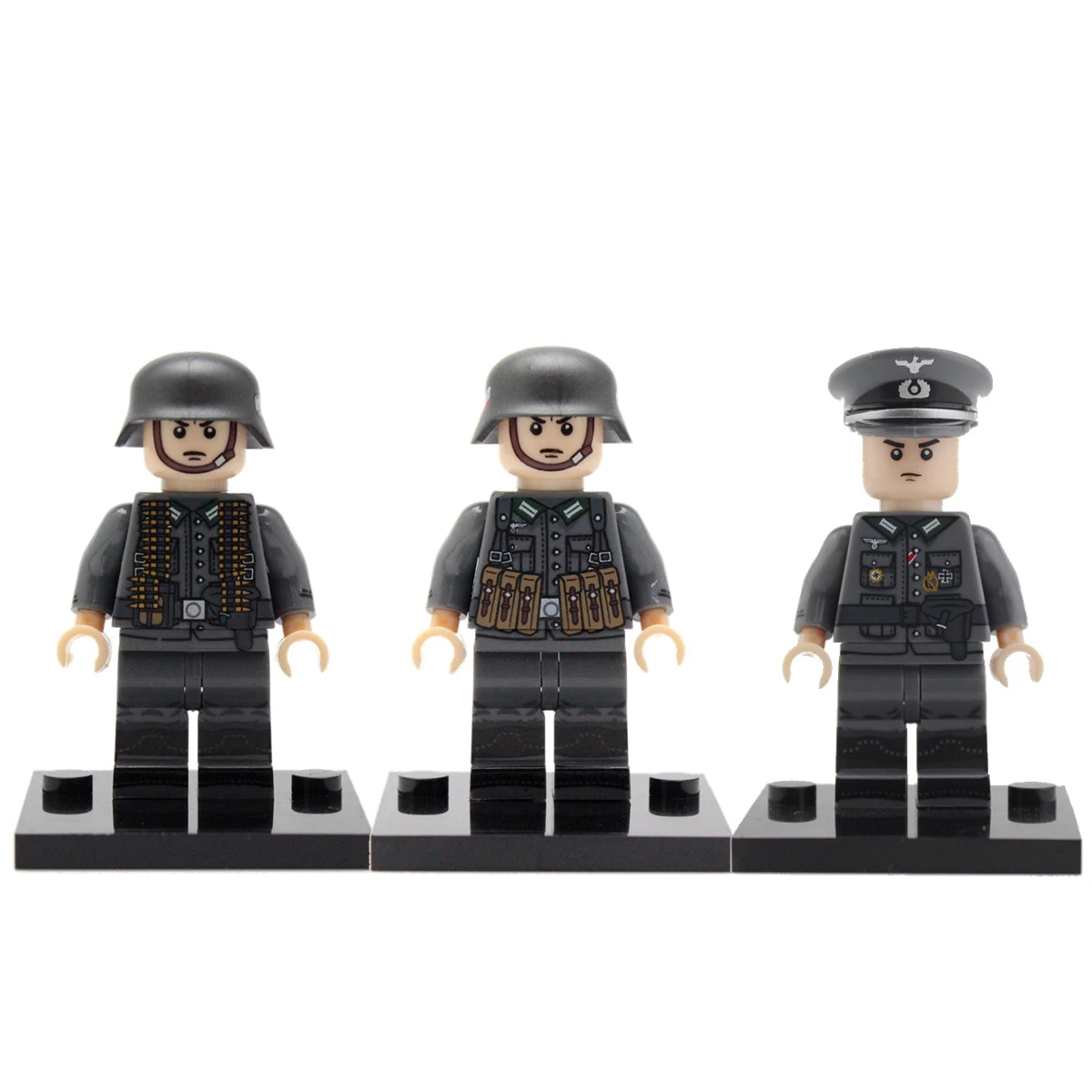Block Figures Germany Soldier Mini Characters Compatible With Leading Brands Construction Toys JG002-JG004