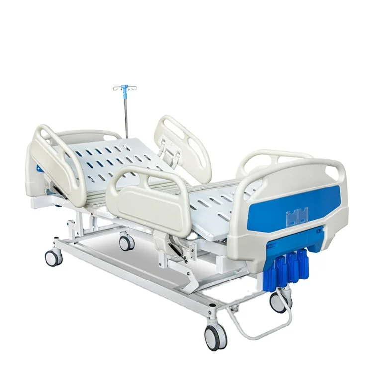 BT-AM001 5 function Manual Adjustable 4 crank Hospital Bed medical mechanical patient bed mattress ABS rails price
