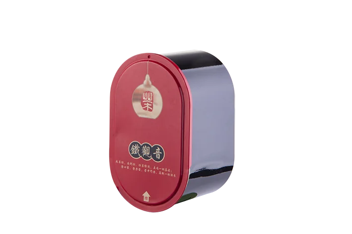 metal tin oval shape storage box tea candy biscuit snack food tin box