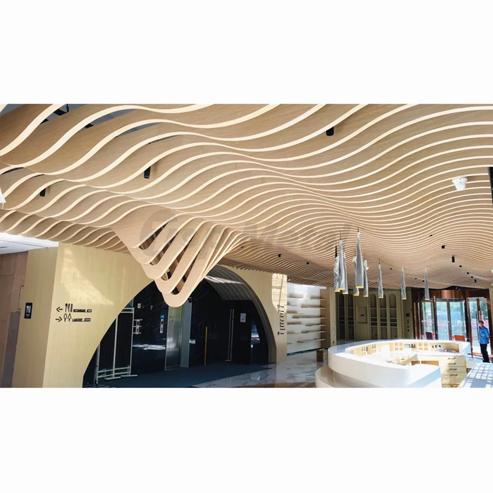 Low Cost Rectangular Aluminum Ceiling Materials U- shaped Tube False Ceiling Panels