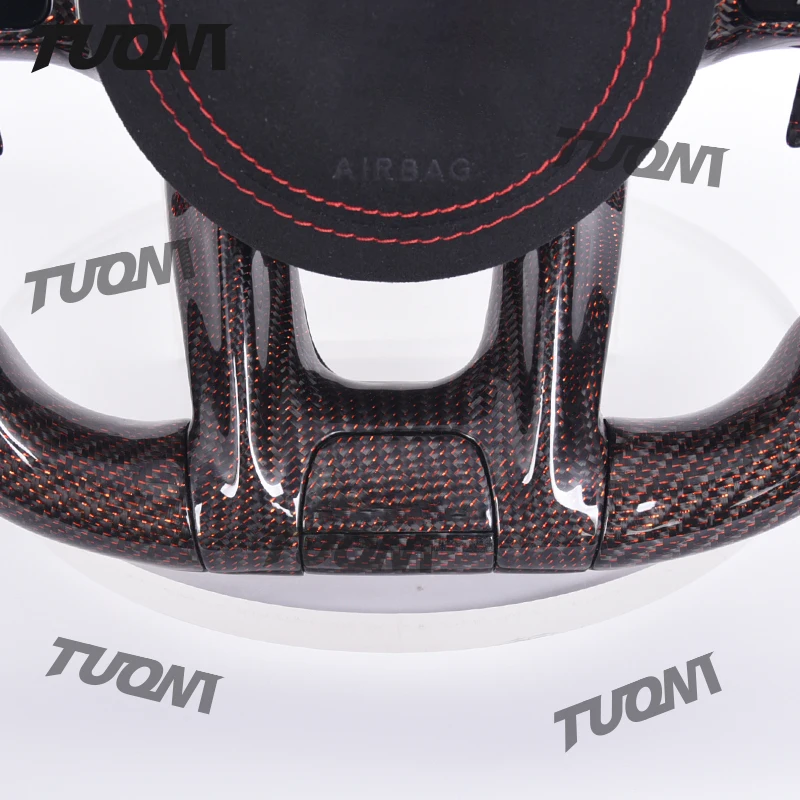 OEM For Mercedes Benz W204 W205 A45 Carbon Fiber Steering Wheel With LED Lights Paddle Shifters